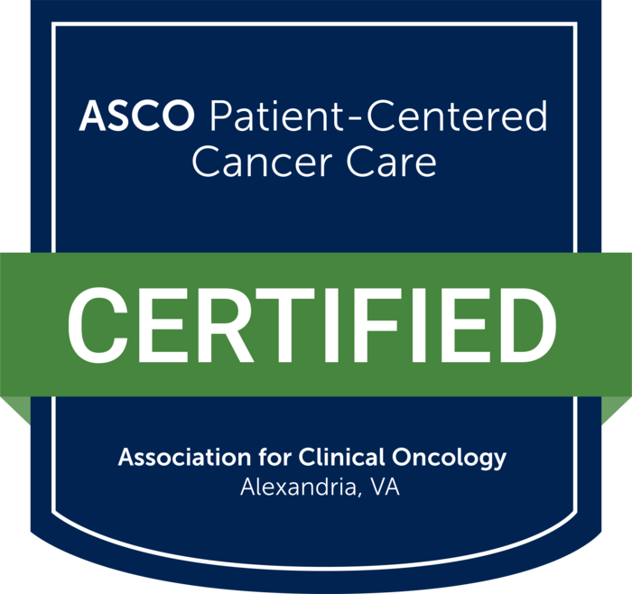 ASCO Patient-Centered Cancer Care Certification Seal